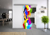 Glasschiebetür-Set 60SAG1025 Digitaldruck Motiv: Farbenspiel mit Griffmuschel